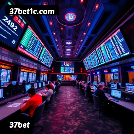 Plataforma 37bet mostrando interface moderna, jogos certificados e recursos de segurança licenciados